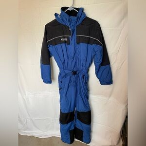 Blue and Black Snowsuit